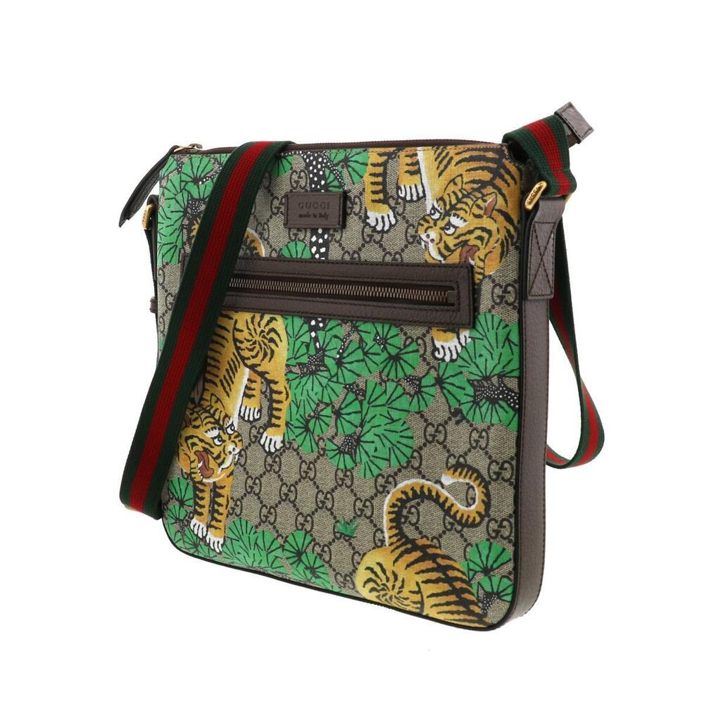 GUCCI GG Supreme Bengal Tiger Shoulder Bag Messenger Signatures Beige - Picture 2 of 6